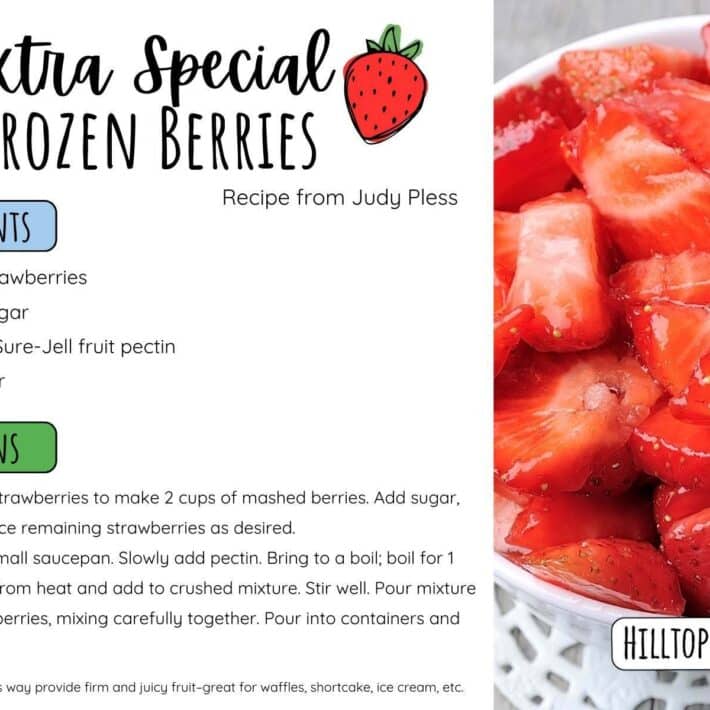 Extra Special Frozen Berries Infographic Recipe Card