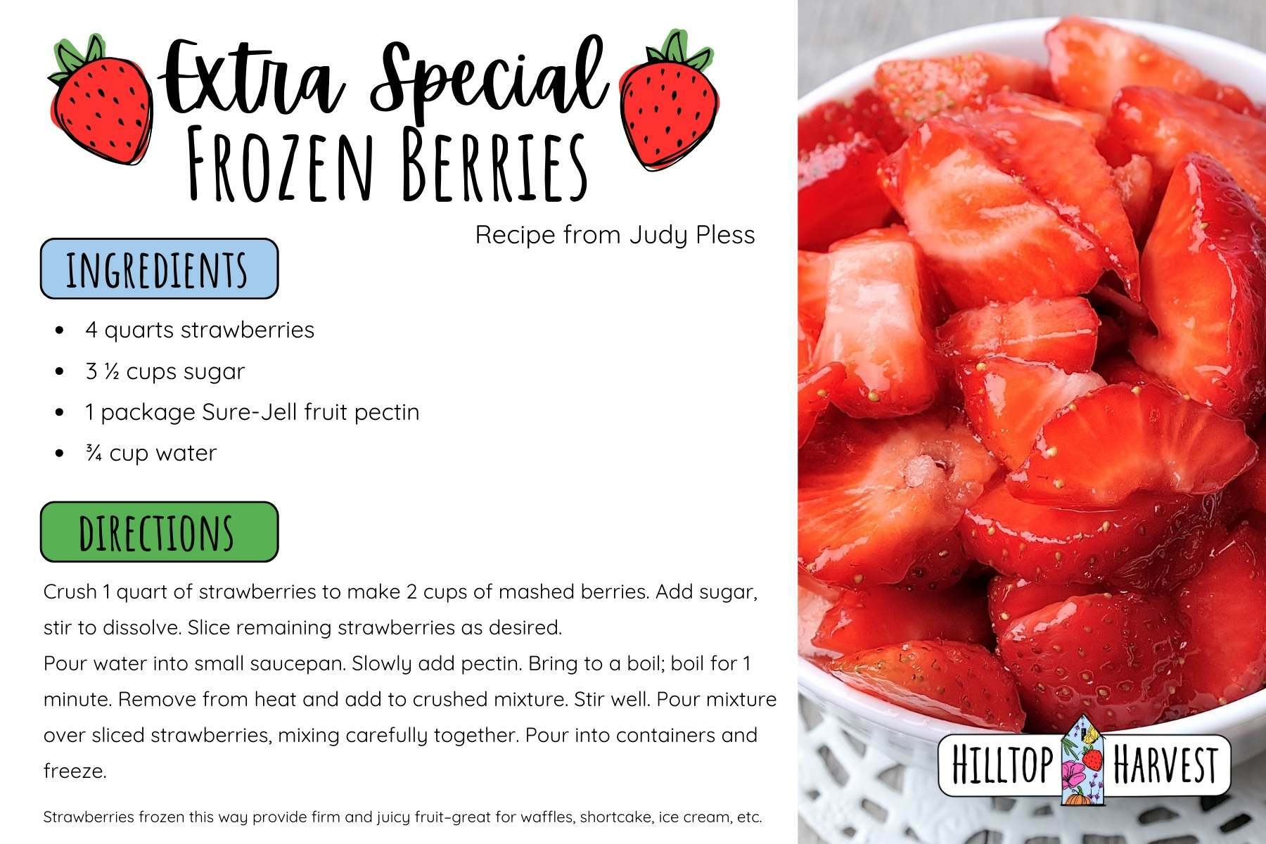 Extra Special Frozen Berries Infographic Recipe Card