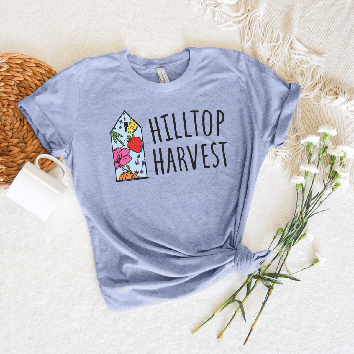 youth hilltop harvest summer vibes tee