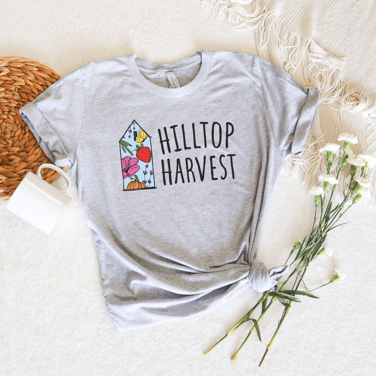 youth hilltop harvest summer vibes tee